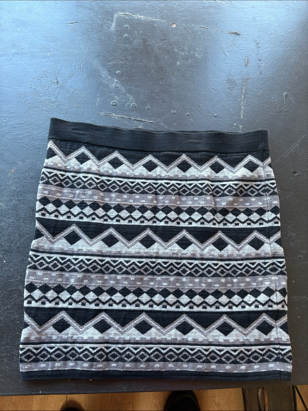 Garage Black and Silver Geometric Crewneck Sweater
